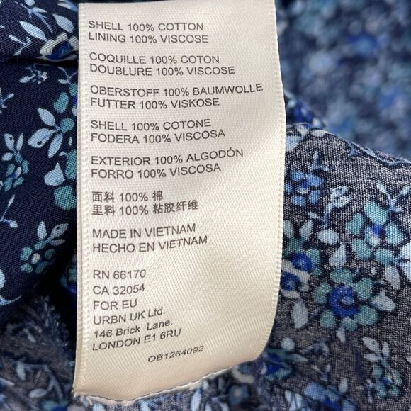 Free People Petunia Blue Floral Mini Dress Size L - Picture 7 of 8